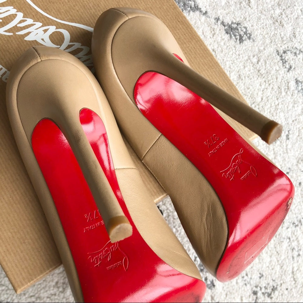 Christian Louboutin Nude Natural Flo Pumps Shoes - Picture 5 of 8